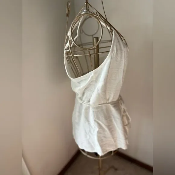 NWT Treasure & Bond Linen Blend Wrap Top White Size XS new with tags - Picture 7 of 11